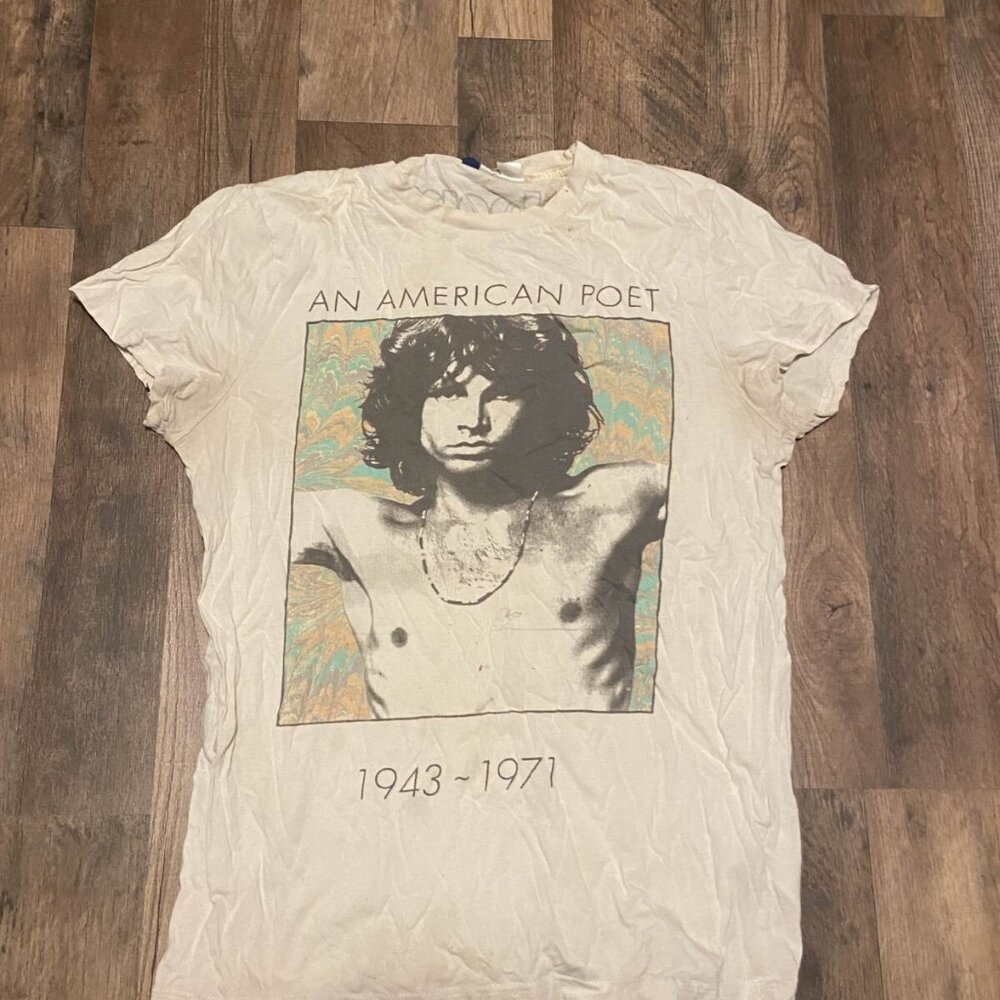 Vintage 1994 An American Poet Jim Morrison The Doors Portrait Tribute T-Shirt S
